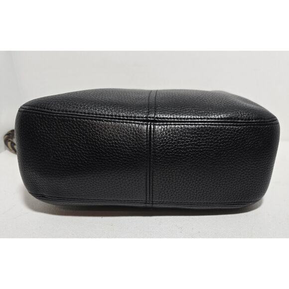 Chic BRIGHTON Barbados Zip Top Hobo Shoulder Bag leather & Braided Strap Black - Picture 9 of 15